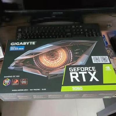 พัดลมสามตัว กราฟิกการ์ด NVIDIA Gigabyte RTX 3060 GAMING OC 12G GDDR6