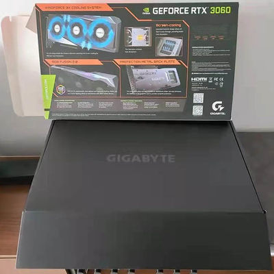 พัดลมสามตัว กราฟิกการ์ด NVIDIA Gigabyte RTX 3060 GAMING OC 12G GDDR6